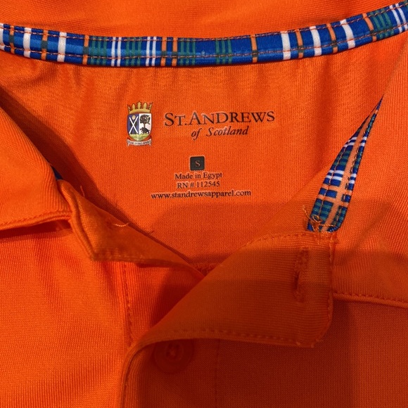 ST Andrews Bright (Neon) Striped S/S Golf Polo! Like NEW!๐๏ธโโ๏ธโณ๏ธ๐ฅ๐, Big Small - Picture 3 of 12